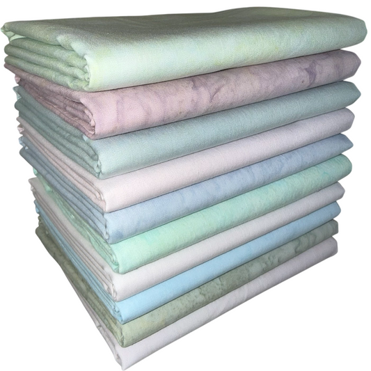 Half-yard Bundle - Riley Blake Expressions Batiks "Hand Dyes Opaline" 10 Fabrics, 5 Total Yards
