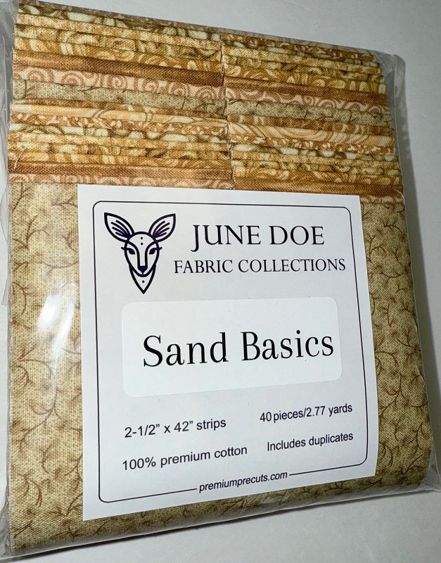June Doe Fabric Collections - Sand Basics - 40-Strip Pack