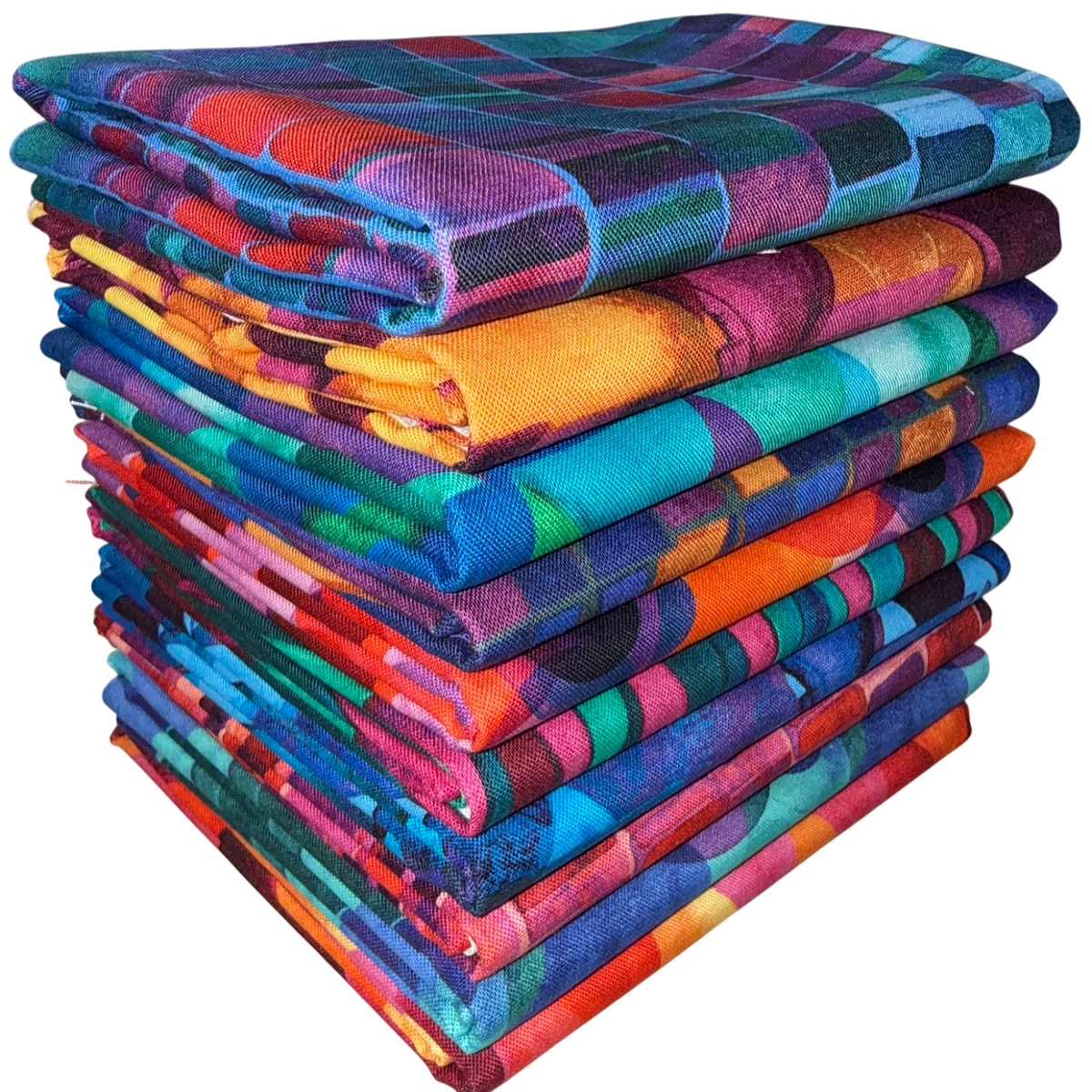 Half-Yard Bundle- Benartex "Watercolor Geometry" - 10 Fabrics, 5 Total Yards