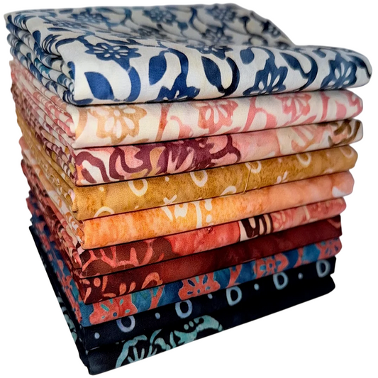 Half-yard Bundle - Robert Kaufman Artisan Batik "Hermosa" - 10 Fabrics, 5 Total Yards