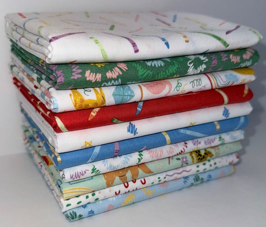 Riley Blake "Get Your Cray-On" (Crayola) Half-yard Bundle - 10 Fabrics, 5 Total Yards