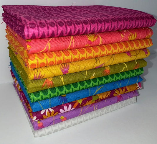 Andover "Wildflowers" Half-yard Bundle - 10 Fabrics, 5 Total Yards