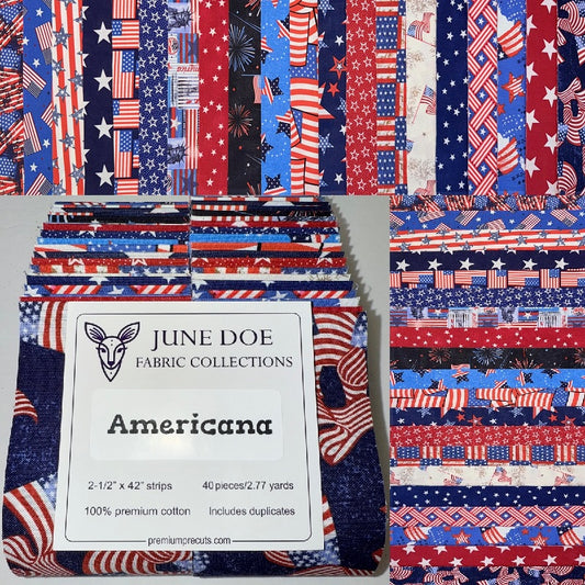 June Doe Fabric Collections - Americana - 40-Strip Pack