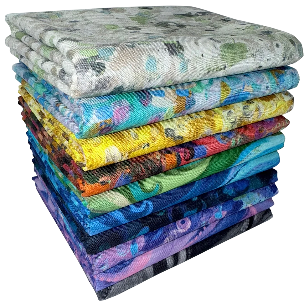 Half-yard Bundle - Windham Fabrics "In Motion" - 10 Fabrics, 5 Total Yards