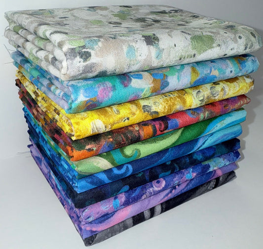 Windham Fabrics "In Motion" Half-Yard Bundle - 10 Fabrics, 5 Total Yards