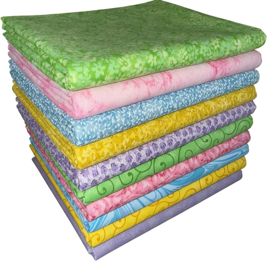 New Pastel Half-yard Bundle - 10 Fabrics, 5 Total Yards