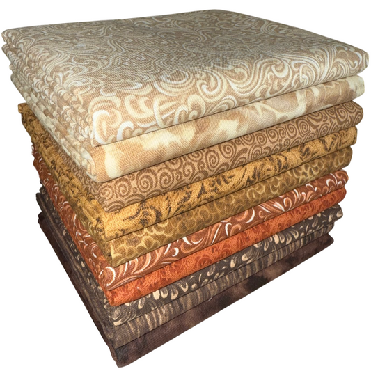 Cinnamon Spice Half-Yard Bundle - 10 Fabrics, 5 Total Yards