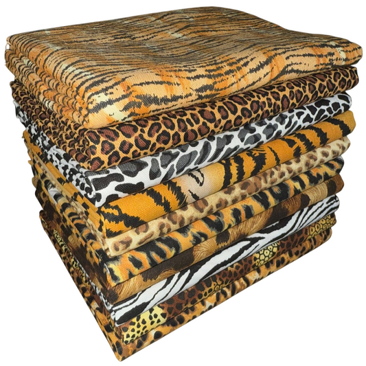 Animal Skin Prints Half-yard Bundle - 10 Fabrics, 5 Total Yards