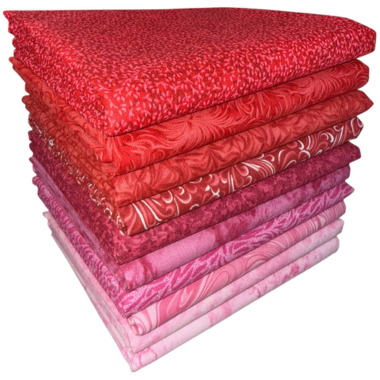Valentine Half-yard Bundle - 10 Fabrics, 5 Total Yards
