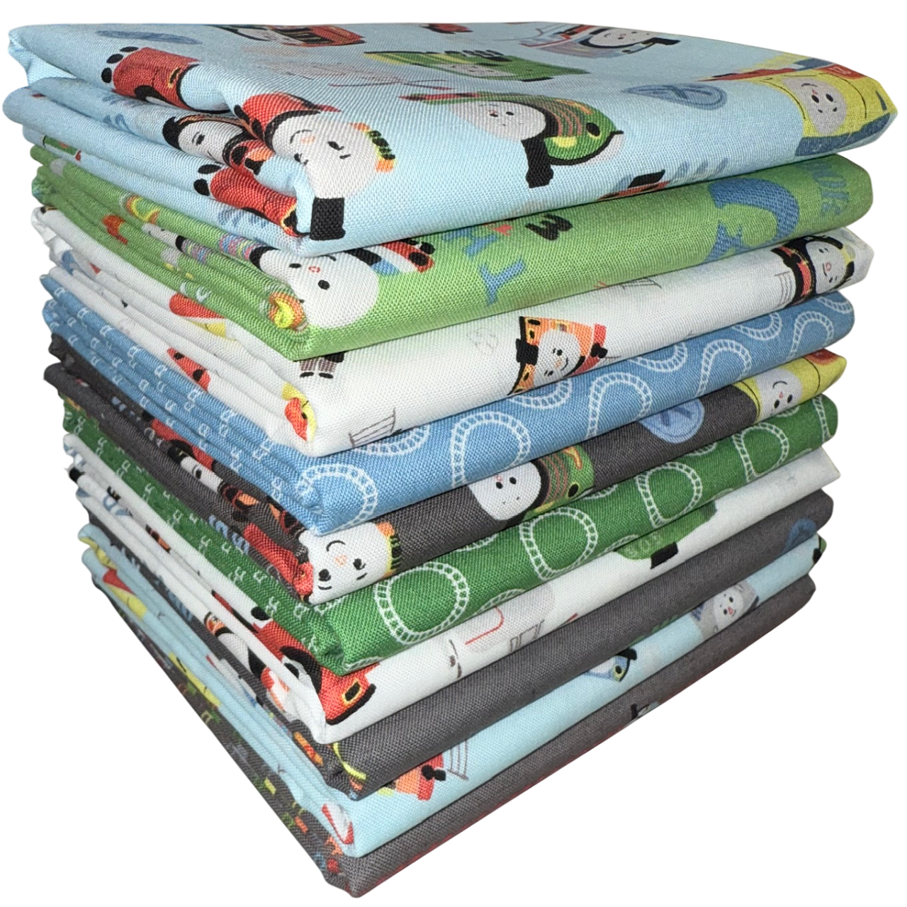 Riley Blake "Thomas & Friends Sodor Railway" Half-yard Bundle - 10 Fabrics, 5 Total Yards