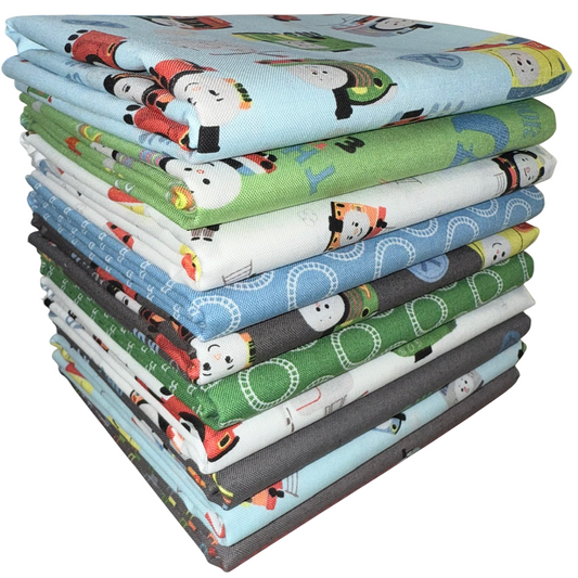Riley Blake "Thomas & Friends Sodor Railway" Half-yard Bundle - 10 Fabrics, 5 Total Yards