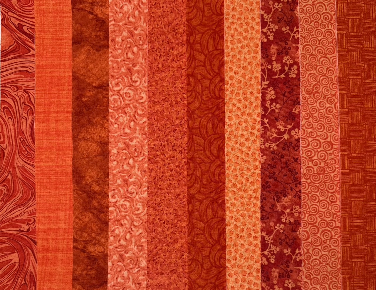 June Doe Fabric Collections - Orange Basics - 40-Strip Pack