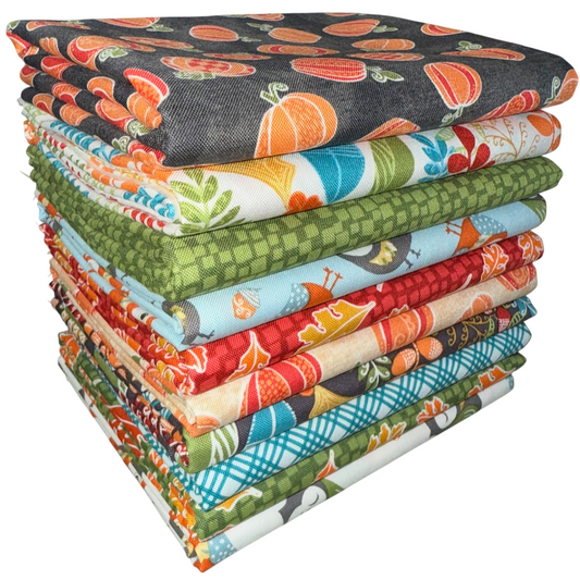Benartex "Hello Pumpkin" Half-Yard Bundle - 10 Fabrics, 5 Total Yards