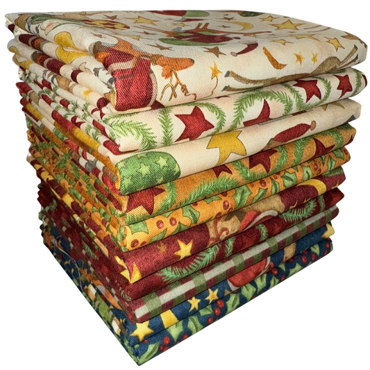 Riley Blake "Up On The Housetop" Half-yard Bundle - 10 Fabrics, 5 Total Yards