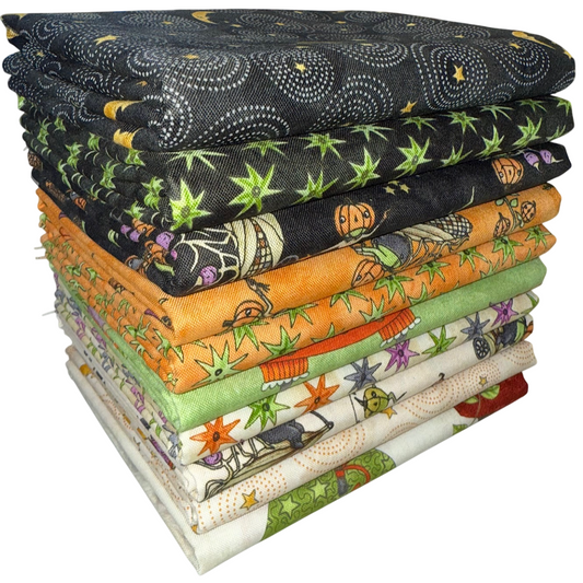 Riley Blake "Ghoul Friends" Halloween Half-yard Bundle - 10 Fabrics, 5 Total Yards