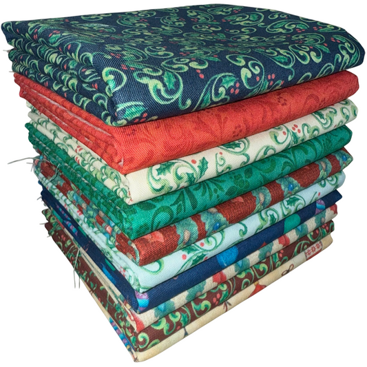 Benartex "The Night Before Christmas" Half-Yard Bundle - 10 Fabrics, 5 Total Yards