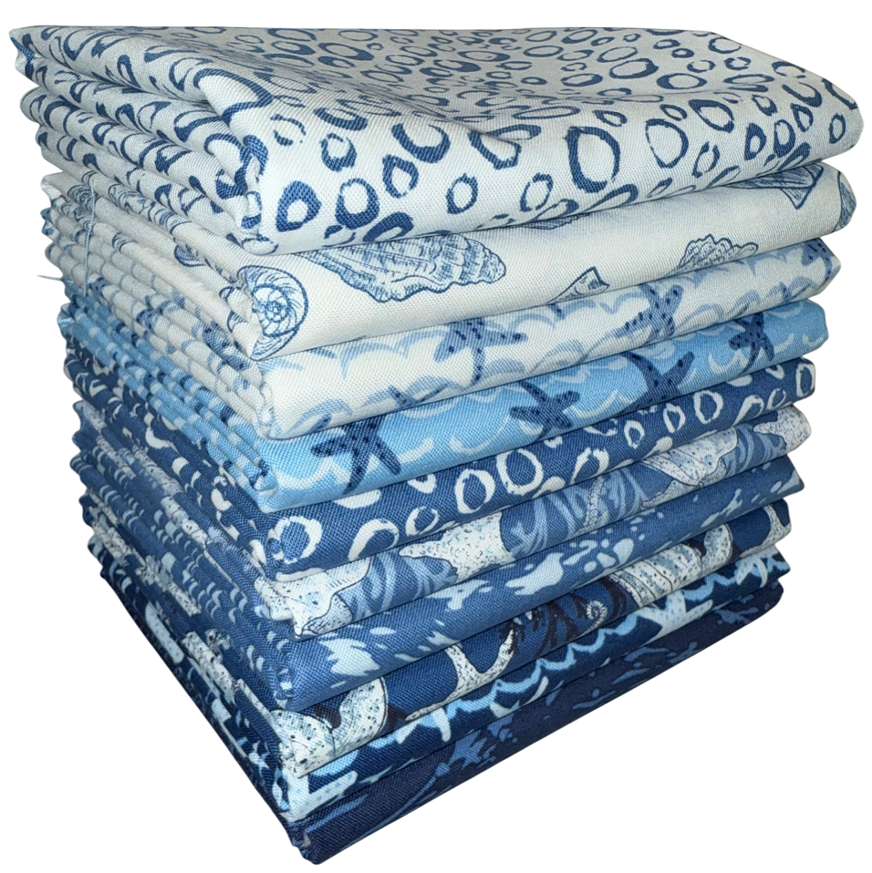 Riley Blake "Ocean Oasis" Half-yard Bundle - 10 Fabrics, 5 Total Yards