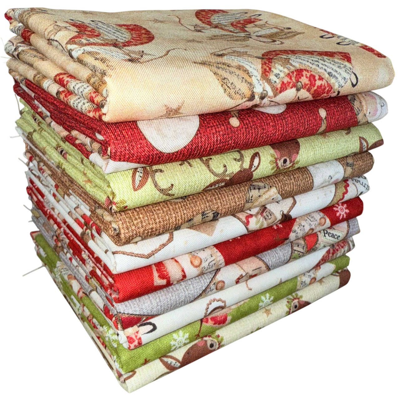 Benartex "White Christmas" Half-Yard Bundle - 10 Fabrics, 5 Total Yards