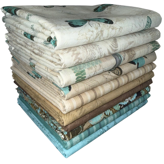 Clothworks "En Bleu" Half-yard Bundle - 10 Fabrics, 5 Total Yards