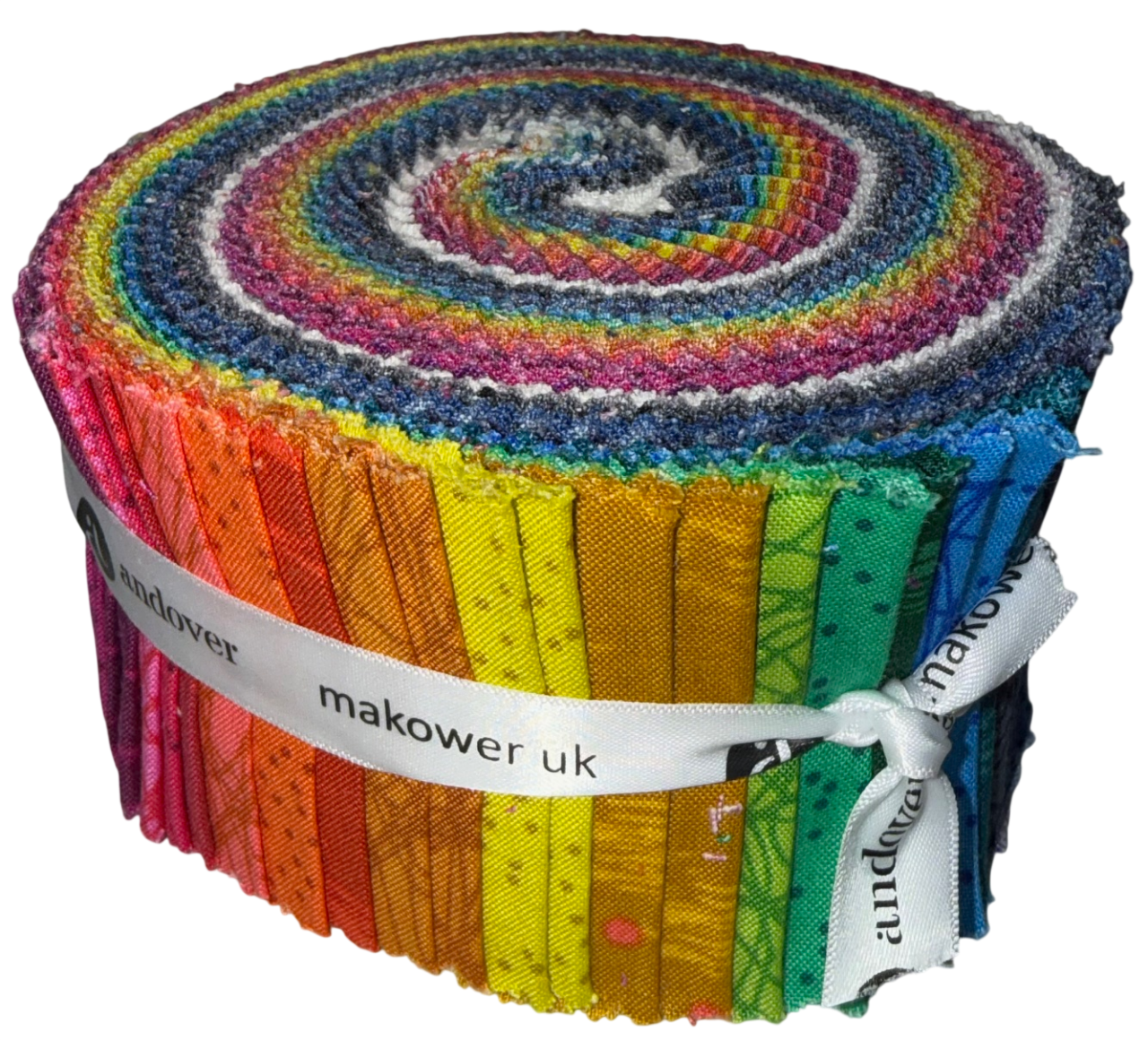 Andover/Makower UK - Sun Print Textures Double Scoops - 40 2.5" Strips