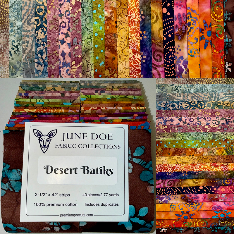 June Doe Fabric Collections - Desert Batiks - 40-Strip Pack