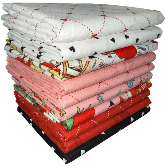 Riley Blake "Take Heart" Half-yard Bundle - 10 Fabrics, 5 Total Yards