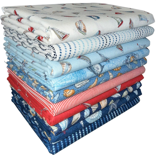 Andover "High Tide" Half-yard Bundle - 10 Fabrics, 5 Total Yards