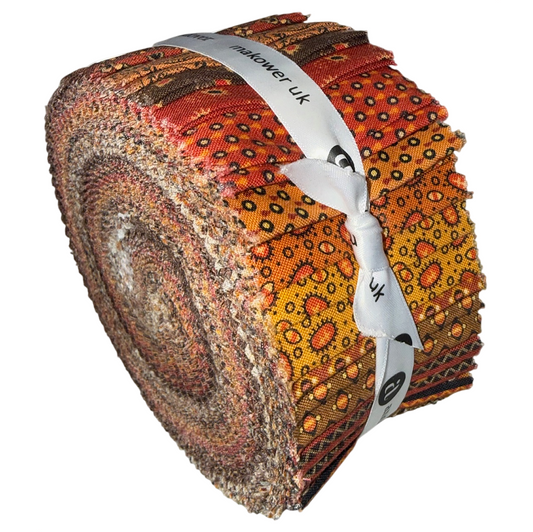 Andover/Makower UK - Spice Market By Jo Morton Double Scoops - 40 2.5" Strips