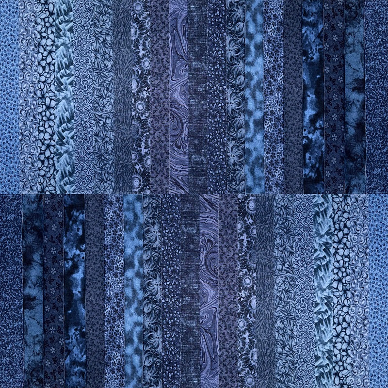 June Doe Fabric Collections - Sapphire - 40-Strip Pack