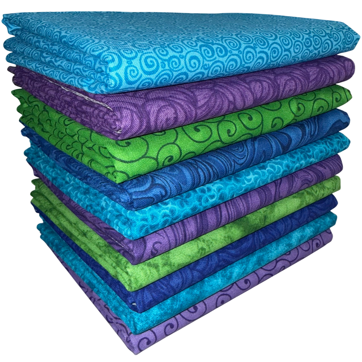 Deep Ocean Half-yard Bundle - 10 Fabrics, 5 Total Yards
