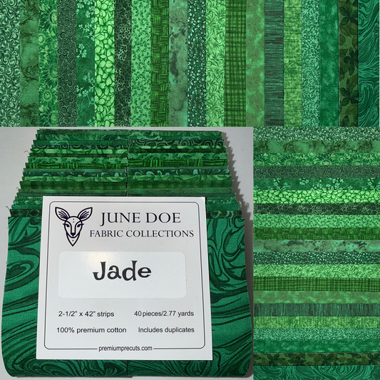 June Doe Fabric Collections - Jade - 40-Strip Pack