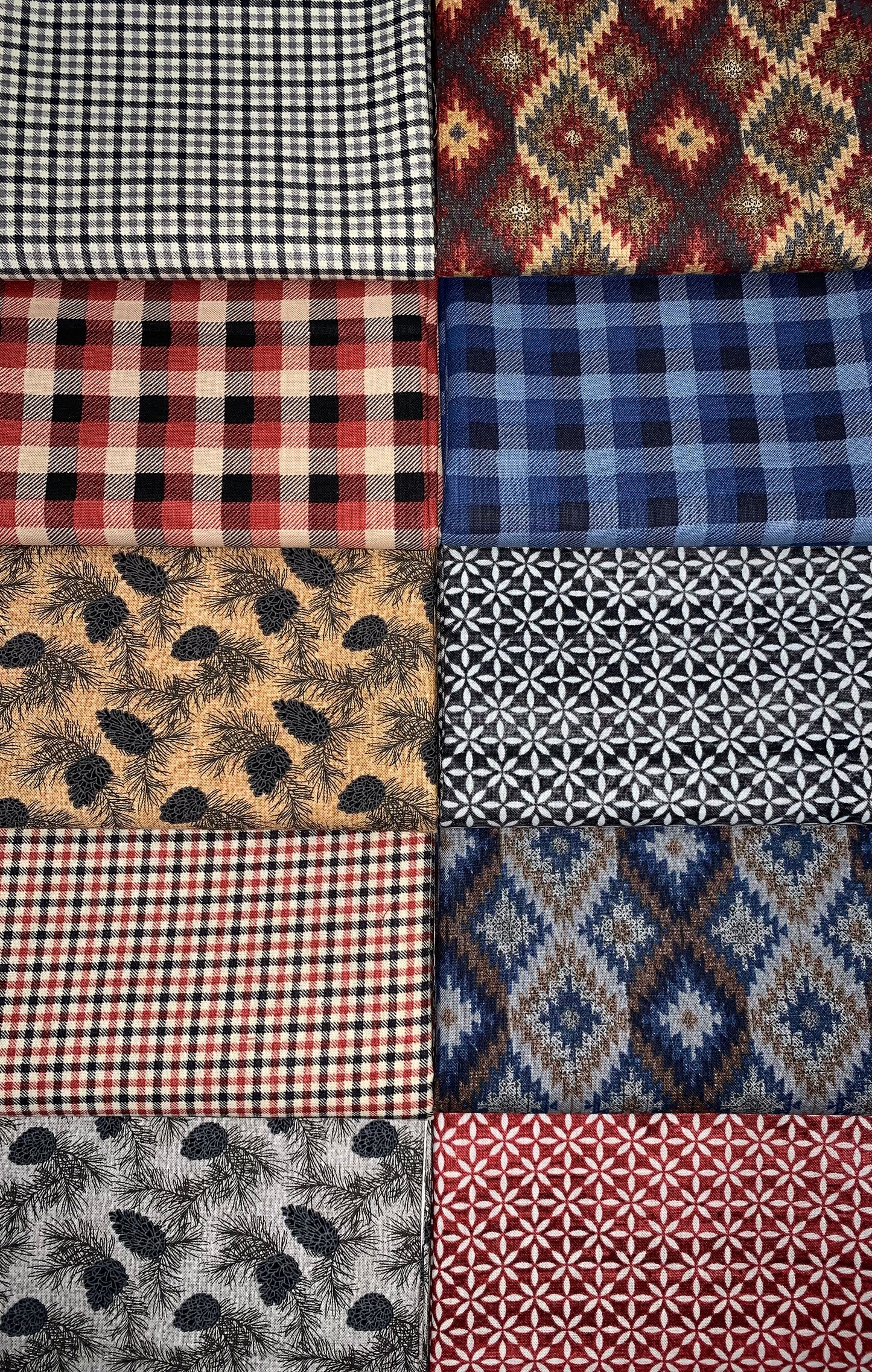 Benartex "Rustic Journey" Half-yard Bundle - 10 Fabrics, 5 Total Yards