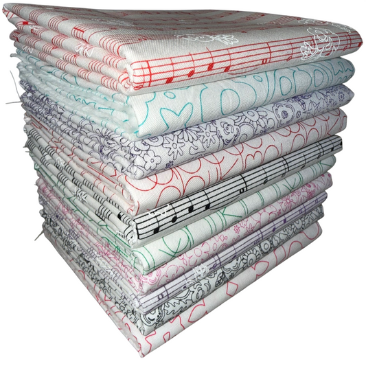 Andover "Sun Print Whispers" Half-yard Bundle - 10 Fabrics, 5 Total Yards
