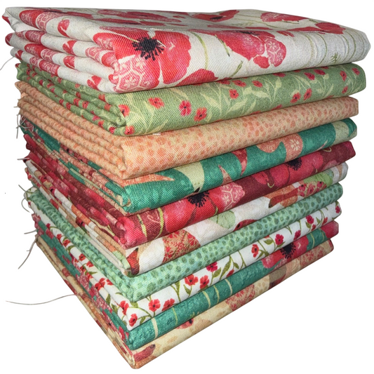 Windham Fabrics "Poppy" Half-Yard Bundle - 10 Fabrics, 5 Total Yards