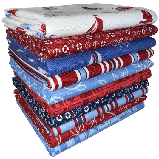 Riley Blake "Yacht Club" Half-yard Bundle - 10 Fabrics, 5 Total Yards