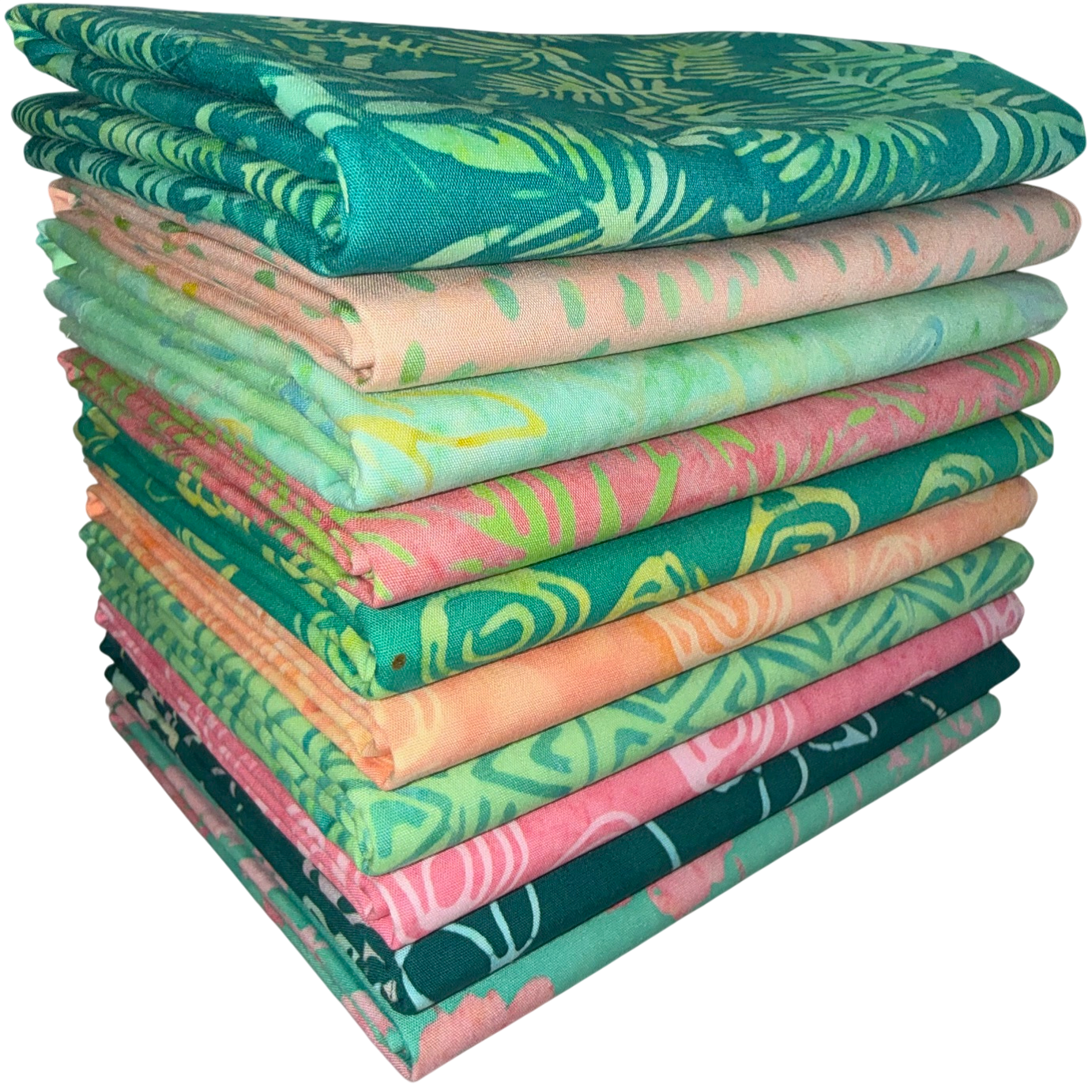 Anthology Batiks "Adore" Half-yard Bundle - 10 Fabrics, 5 Total Yards