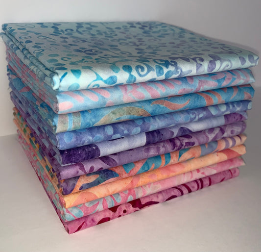 Robert Kaufman Artisan Batik "Wild Garden" Half-yard Bundle - 10 Fabrics, 5 Total Yards