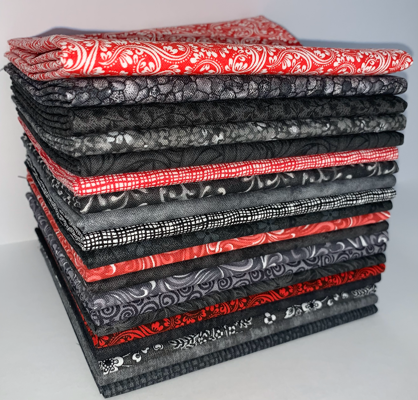 Touch Of Red Fat Quarter Bundle - 20 Fabrics, 20 Total Fat Quarters