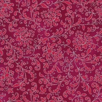 (6 yd) Robert Kaufman Joli Bijou SRKM-21824-266 Peony (Metallic Accents)