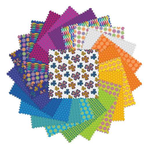 Charm Pack 5x5 Squares - Benartex Kaleidoscope - 40 5" Squares