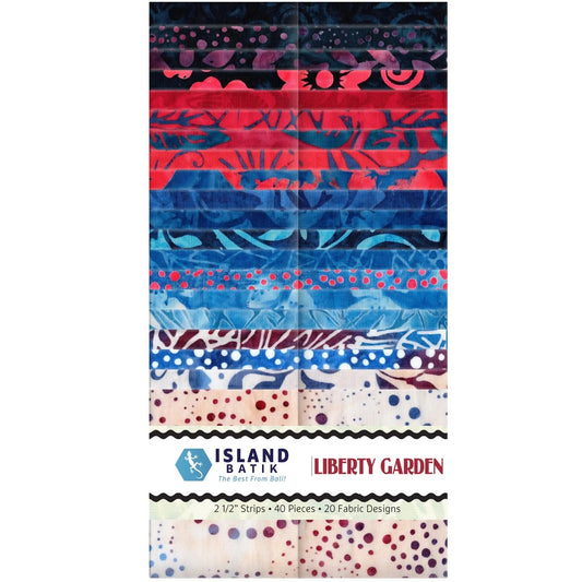 Island Batik - Liberty Garden - 20 Fabrics, 40 Total Strips