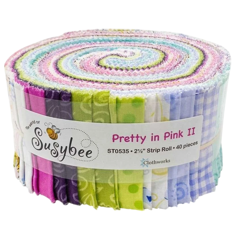 Clothworks - Pretty In Pink II - 40 Strip Jelly Roll