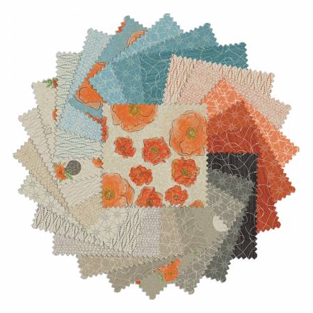 Charm Pack 5x5 Squares - Benartex Modern Vintage Treasured - 40 5" Squares