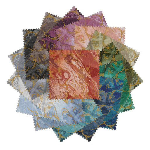 Charm Pack 5x5 Squares - Benartex Marbled Earth - 40 5" Squares
