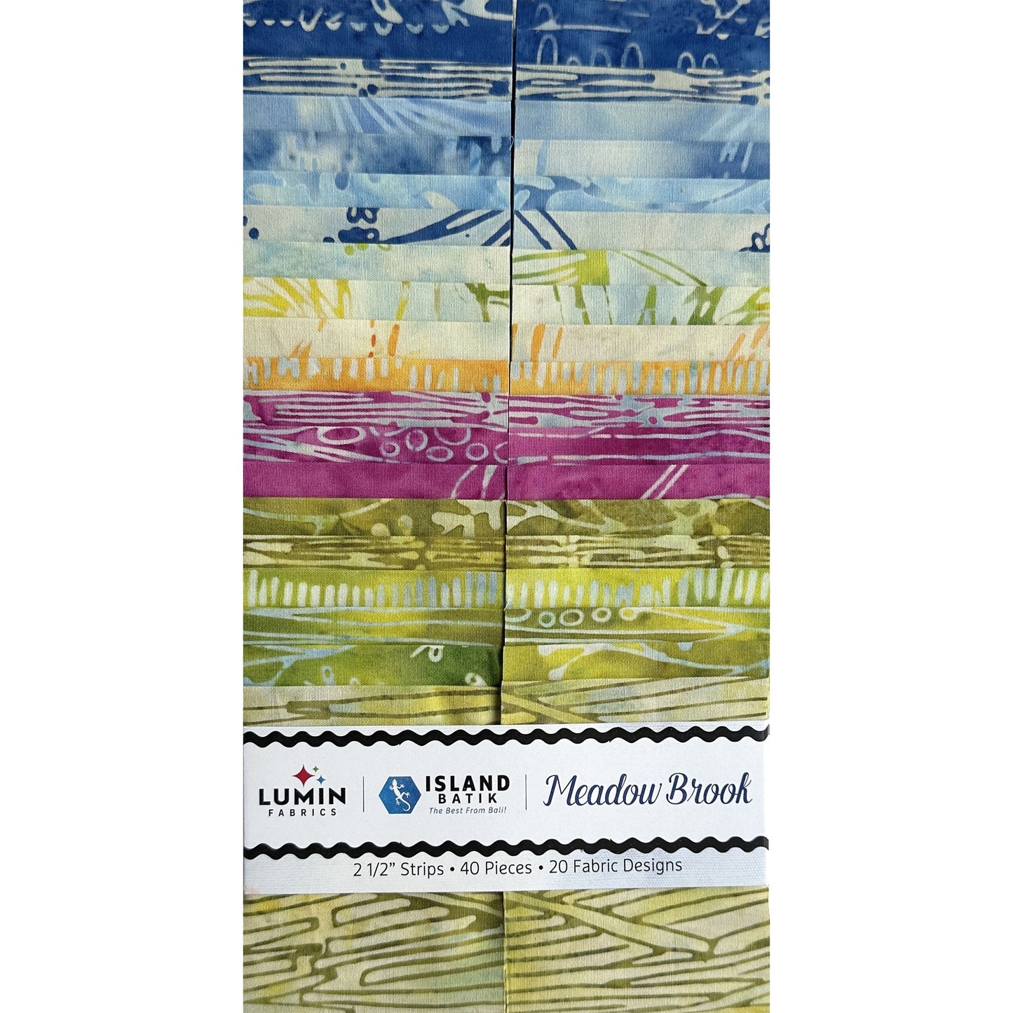 Island Batik - Meadow Brook - 20 Fabrics, 40 Total Strips