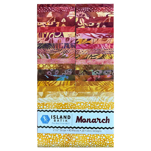 Island Batik - Monarch - 20 Fabrics, 40 Total Strips