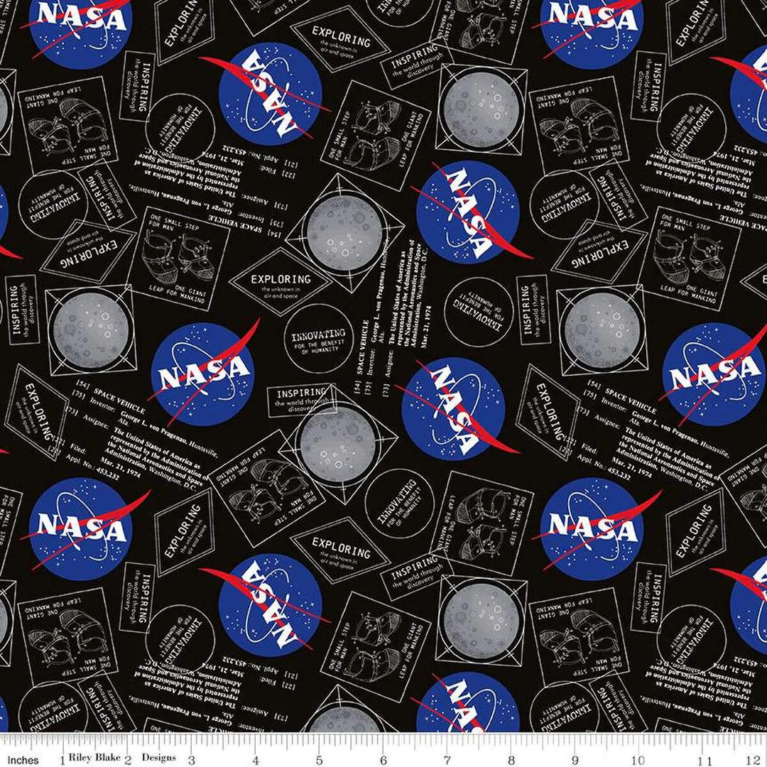 Riley Blake "Outer Space" (NASA) Half-yard Bundle - 10 Fabrics, 5 Total Yards