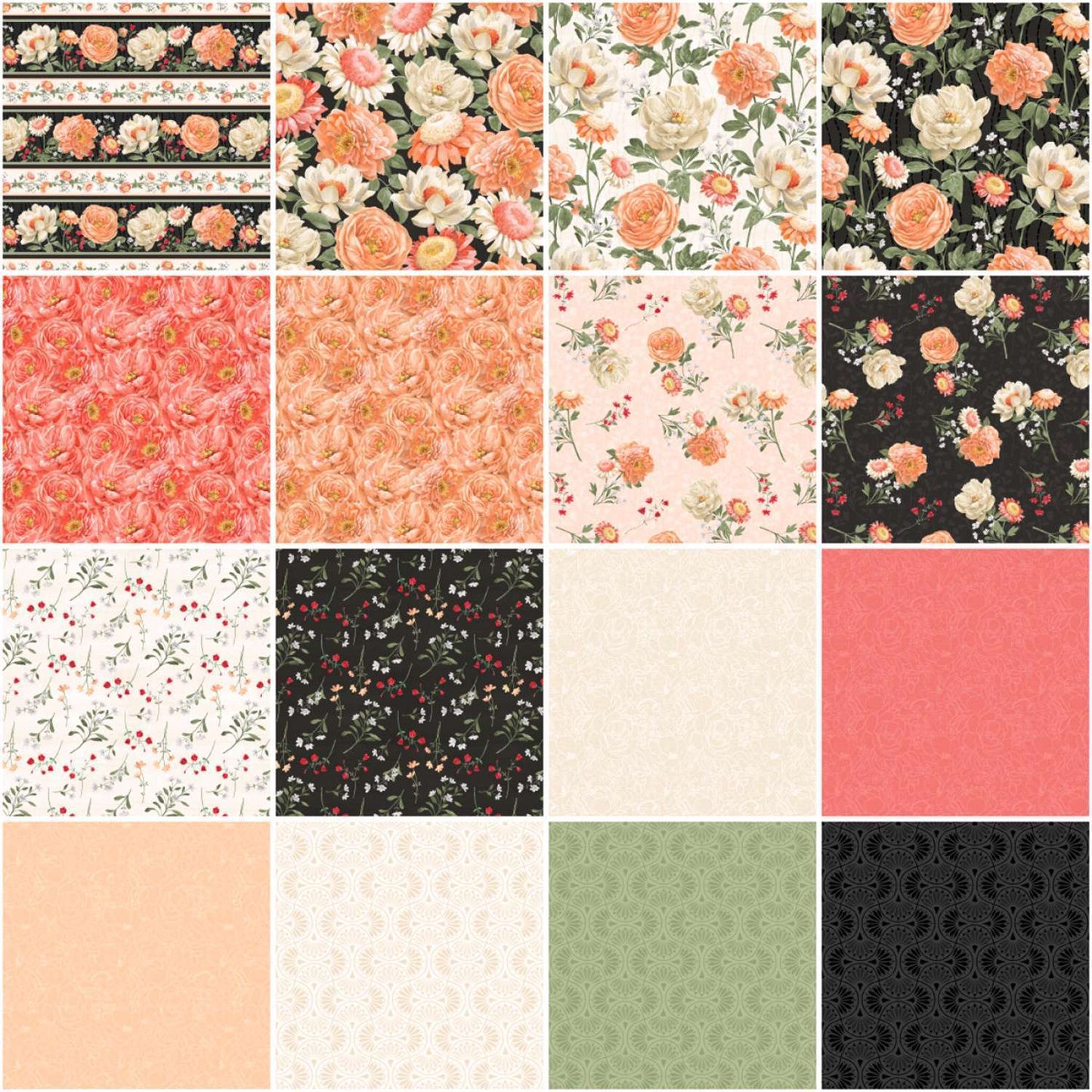 Wilmington Prints - 40 Karat Crystals - Peach Whispers