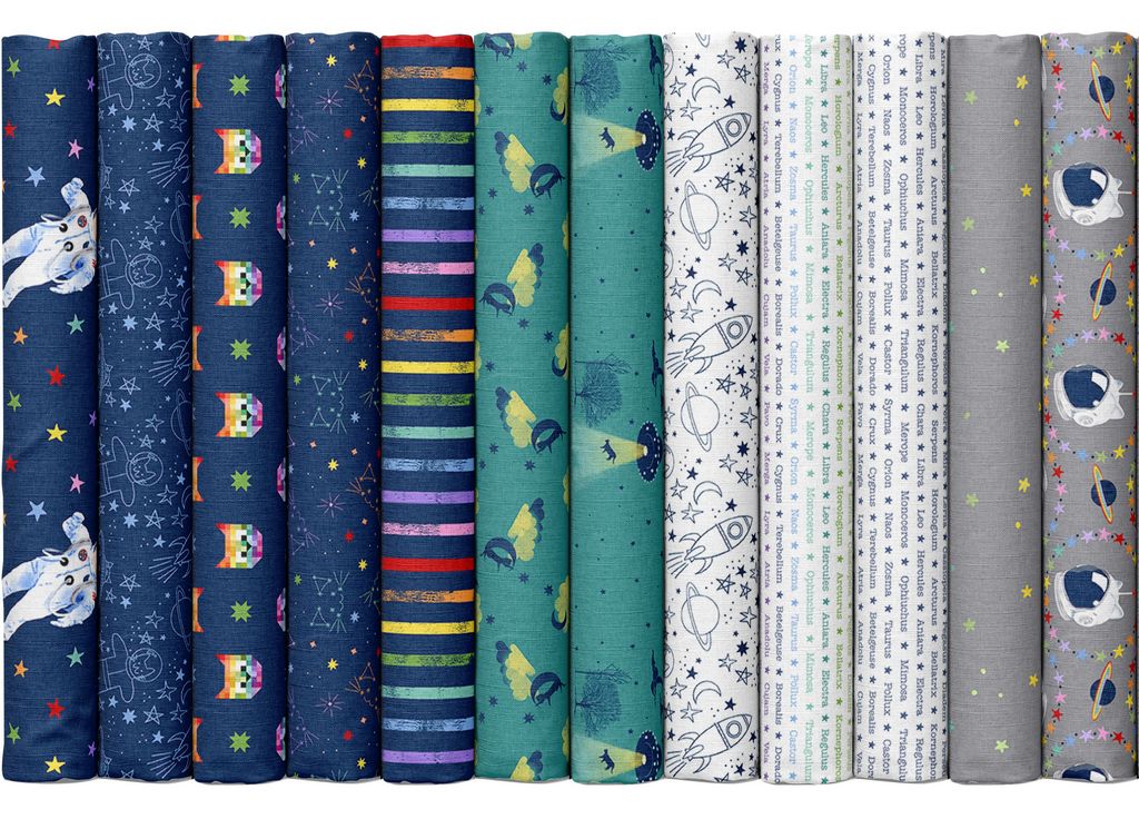 Timeless Treasures/Dear Stella - Meowter Space by Pammie Jane - 40 2.5" Strips/Jelly Roll