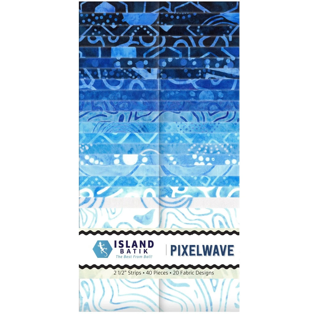 Island Batik - Pixelwave - 20 Fabrics, 40 Total Strips